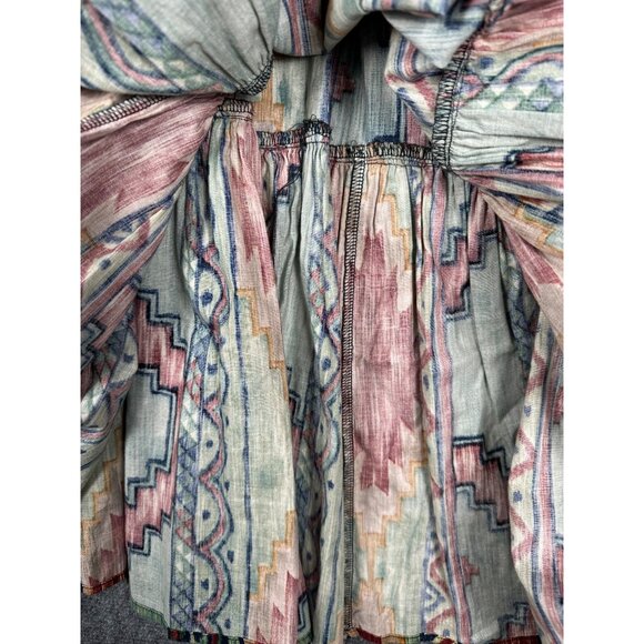 Faz N Denz Womens Southwestern Vest Skirt Set‎ Large Made in USA Cotton Aztec - Picture 14 of 14